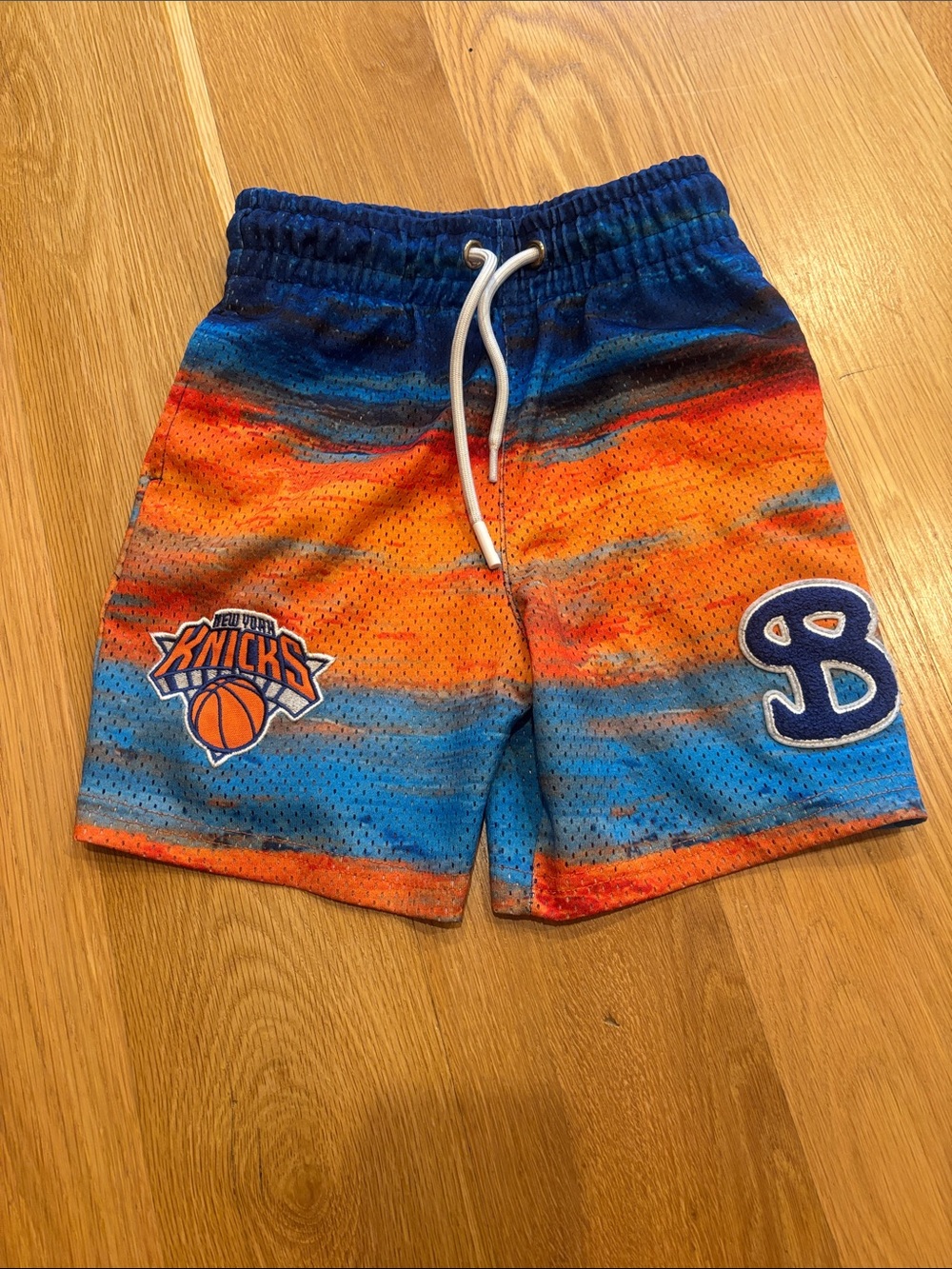 Knicks Bucketsquad Youth Orange & Blue Mesh Shorts